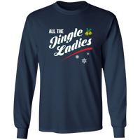 Load image into Gallery viewer, Designs by MyUtopia Shout Out:All The Jingle Ladies - Ultra Cotton Long Sleeve T-Shirt,Navy / S,Long Sleeve T-Shirts
