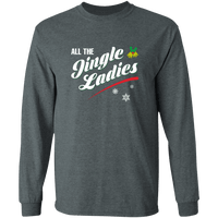 Load image into Gallery viewer, Designs by MyUtopia Shout Out:All The Jingle Ladies - Ultra Cotton Long Sleeve T-Shirt,Dark Heather / S,Long Sleeve T-Shirts

