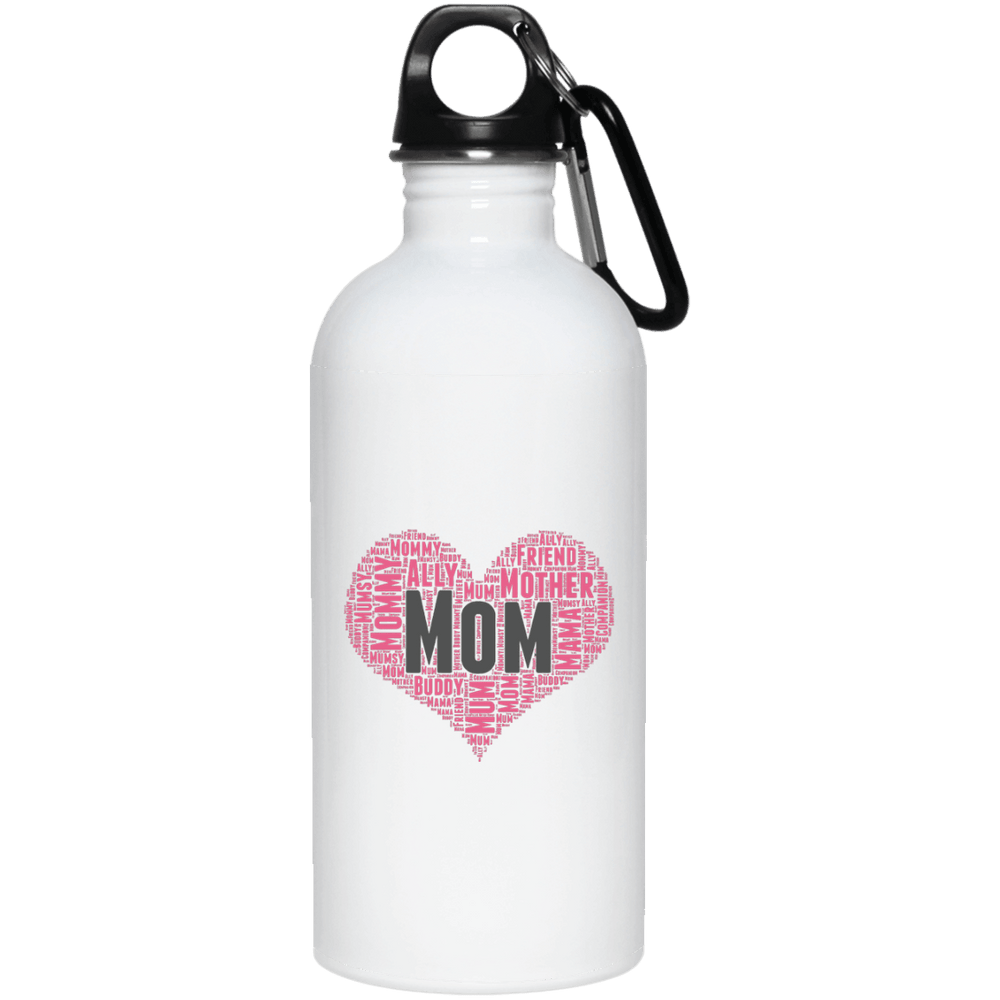 Designs by MyUtopia Shout Out:All the Ways Mom is Special in Your Heart 20 oz. Stainless Steel Stainless Steel Reusable Water Bottle,White / One Size,Water Bottles