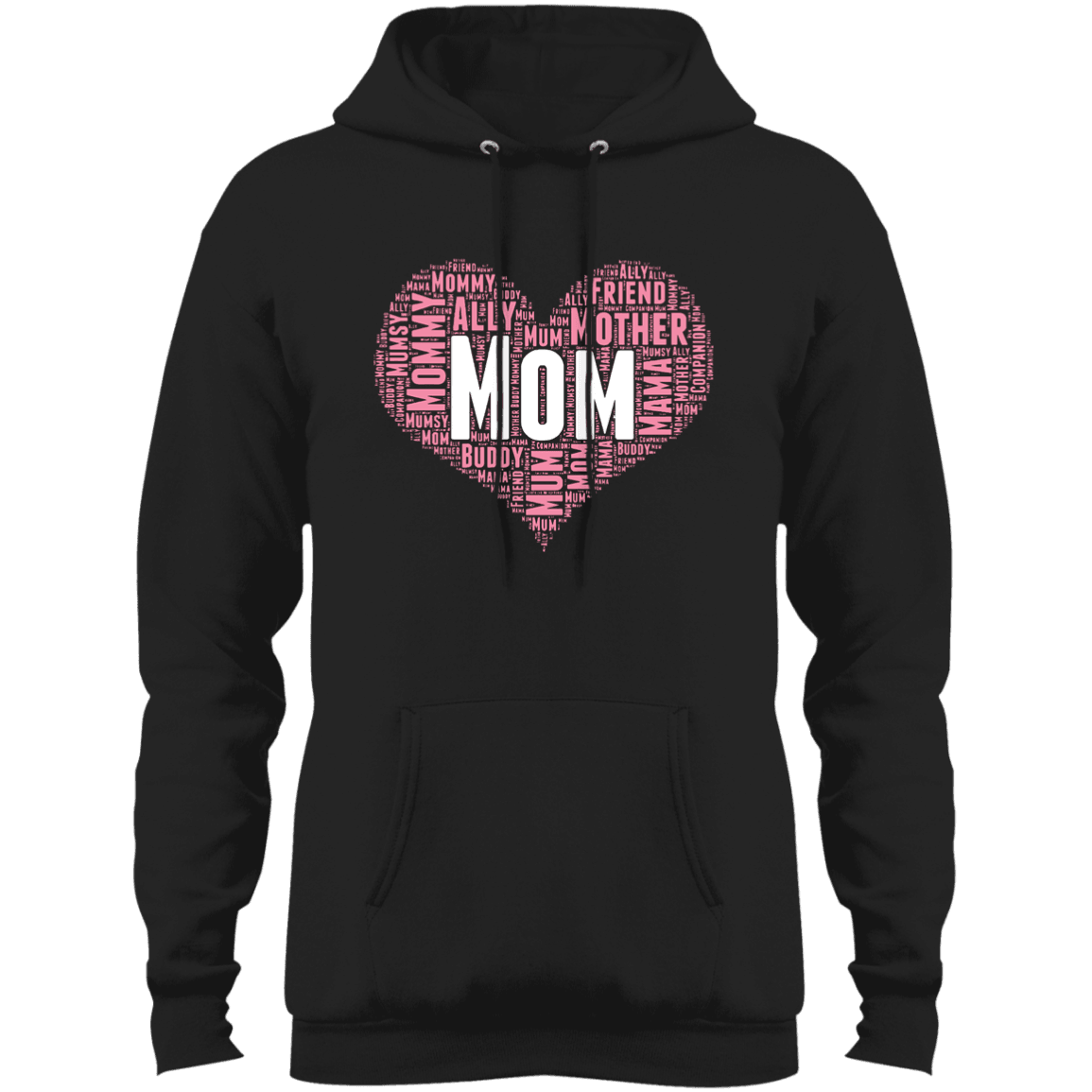 Designs by MyUtopia Shout Out:All the Ways Mom is Special in Your Heart Core Fleece Pullover Hoodie,Jet Black / S,Sweatshirts