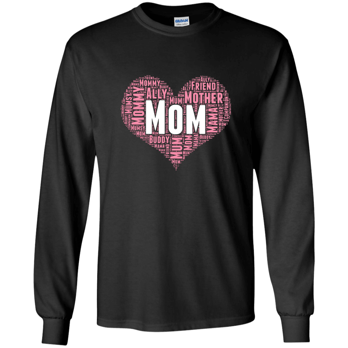Designs by MyUtopia Shout Out:All the Ways Mom is Special in Your Heart Long Sleeve Ultra Cotton T-Shirt,Black / S,Adult Unisex T-Shirt