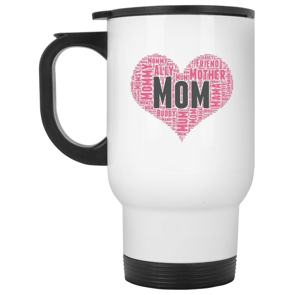 Designs by MyUtopia Shout Out:All the Ways Mom is Special in Your Heart White Travel Mug,White / One Size,Travel Mug