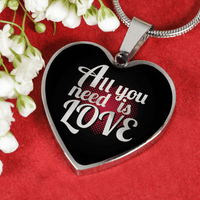 Load image into Gallery viewer, Designs by MyUtopia Shout Out:All You Need Is Love Personalized Engravable Keepsake Heart Necklace
