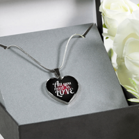 Load image into Gallery viewer, Designs by MyUtopia Shout Out:All You Need Is Love Personalized Engravable Keepsake Heart Necklace

