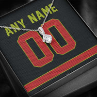 Load image into Gallery viewer, Designs by MyUtopia Shout Out:Alluring Beauty Ribbon Necklace with Basketball Jersey Themed Atlanta Fan Personalized Gift Message Card
