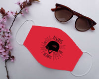 Load image into Gallery viewer, Designs by MyUtopia Shout Out:Always In Our Hearts Army Helmet Adult Fabric Face Mask with Elastic Ear Loops
