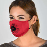 Load image into Gallery viewer, Designs by MyUtopia Shout Out:Always In Our Hearts Army Helmet Adult Fabric Face Mask with Elastic Ear Loops
