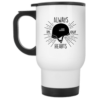 Load image into Gallery viewer, Designs by MyUtopia Shout Out:Always In Our Hearts Army Helmet with Flag Travel Mug
