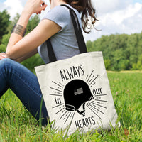 Load image into Gallery viewer, Designs by MyUtopia Shout Out:Always In Our Hearts Fabric Fabric Totebag Reusable Shopping Tote
