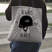Load image into Gallery viewer, Designs by MyUtopia Shout Out:Always In Our Hearts Fabric Fabric Totebag Reusable Shopping Tote
