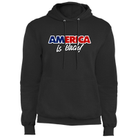 Load image into Gallery viewer, Designs by MyUtopia Shout Out:America Is Back Core Fleece Pullover Hoodie,S / Jet Black,Pullover Hoodie
