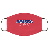Load image into Gallery viewer, Designs by MyUtopia Shout Out:America Is Back Trump Adult Fabric Face Mask with Elastic Ear Loops,3 Layer Fabric Face Mask / Red / Adult,Fabric Face Mask
