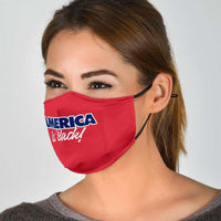 Load image into Gallery viewer, Designs by MyUtopia Shout Out:America Is Back Trump Adult Fabric Face Mask with Elastic Ear Loops

