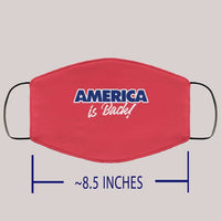 Load image into Gallery viewer, Designs by MyUtopia Shout Out:America Is Back Trump Adult Fabric Face Mask with Elastic Ear Loops
