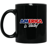 Load image into Gallery viewer, Designs by MyUtopia Shout Out:America Is Back Trump Ceramic Coffee Mug,11 oz / Black,Ceramic Coffee Mug
