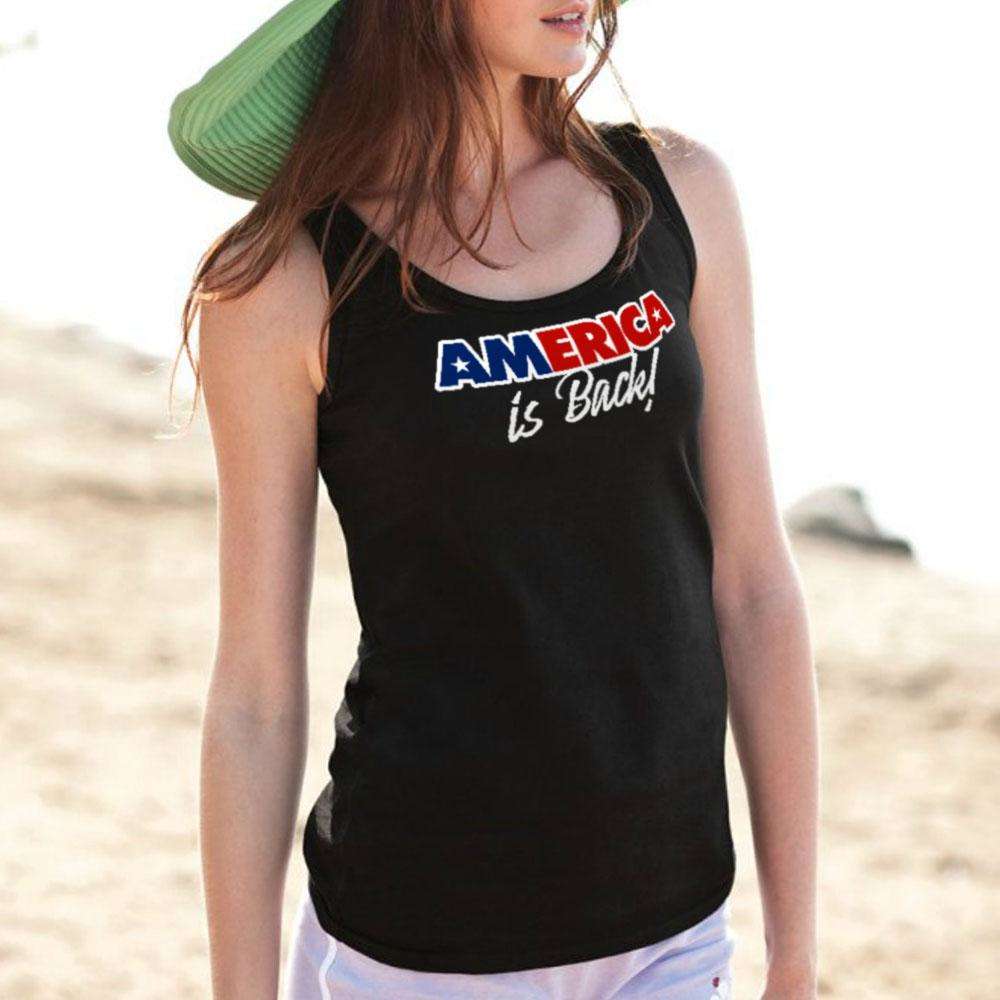 Designs by MyUtopia Shout Out:America Is Back Trump Unisex Tank