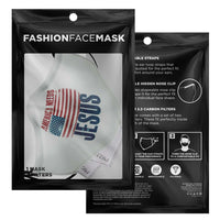 Load image into Gallery viewer, Designs by MyUtopia Shout Out:America Needs Jesus Fitted Face Mask with Adjustable Ear Loops
