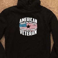 Load image into Gallery viewer, Designs by MyUtopia Shout Out:American Veteran Made in the USA Served With Honor Core Fleece Pullover Hoodie
