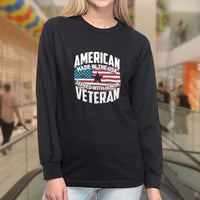 Load image into Gallery viewer, Designs by MyUtopia Shout Out:American Veteran Made in the USA Served With Honor Long Sleeve Ultra Cotton T-Shirt

