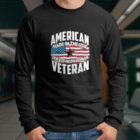 Load image into Gallery viewer, Designs by MyUtopia Shout Out:American Veteran Made in the USA Served With Honor Long Sleeve Ultra Cotton T-Shirt
