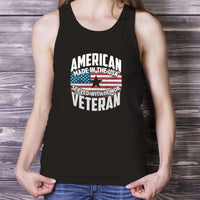 Load image into Gallery viewer, Designs by MyUtopia Shout Out:American Veteran Made in the USA Served With Honor Unisex Tank
