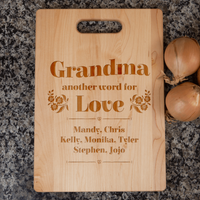 Load image into Gallery viewer, Designs by MyUtopia Shout Out:Another Word For Love Engraved Cutting Board Personalized Gift
