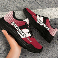 Load image into Gallery viewer, Designs by MyUtopia Shout Out:Arkansas #CallTheHogs Chunky Sneakers
