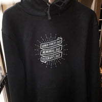 Load image into Gallery viewer, Designs by MyUtopia Shout Out:Armed Forces Day, Memorial Day, Veterans Day Core Fleece Pullover Hoodie
