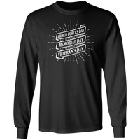 Load image into Gallery viewer, Designs by MyUtopia Shout Out:Armed Forces Day, Memorial Day, Veterans Day Long Sleeve Ultra Cotton T-Shirt,Black / S,Long Sleeve T-Shirts
