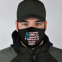 Load image into Gallery viewer, Designs by MyUtopia Shout Out:Armed Forces Day US Flag Adult Fabric Face Mask with Elastic Ear Loops
