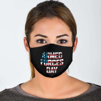Load image into Gallery viewer, Designs by MyUtopia Shout Out:Armed Forces Day US Flag Adult Fabric Face Mask with Elastic Ear Loops
