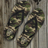 Load image into Gallery viewer, Designs by MyUtopia Shout Out:Army Dad Camouflage Flip-Flops
