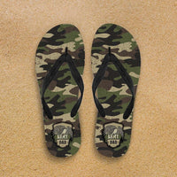 Load image into Gallery viewer, Designs by MyUtopia Shout Out:Army Dad Camouflage Flip-Flops,Small (US 7-8 /EU 40-42) / Green Camo,Flip Flops
