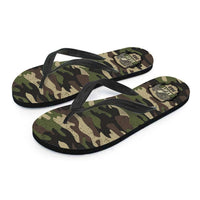 Load image into Gallery viewer, Designs by MyUtopia Shout Out:Army Dad Camouflage Flip-Flops
