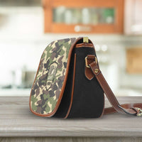 Load image into Gallery viewer, Designs by MyUtopia Shout Out:Army Mom Camo Canvas Saddlebag Style Crossbody Purse
