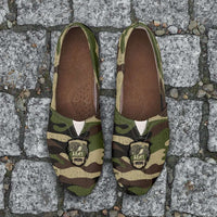 Load image into Gallery viewer, Designs by MyUtopia Shout Out:Army Mom Camouflage Casual Canvas Slip on Shoes Women&#39;s Flats
