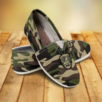 Load image into Gallery viewer, Designs by MyUtopia Shout Out:Army Mom Camouflage Casual Canvas Slip on Shoes Women&#39;s Flats,US6 (EU36) / Green Camo,Slip on Flats
