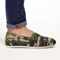 Load image into Gallery viewer, Designs by MyUtopia Shout Out:Army Mom Camouflage Casual Canvas Slip on Shoes Women&#39;s Flats
