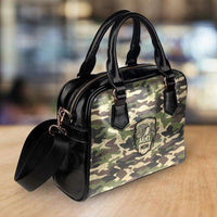 Load image into Gallery viewer, Designs by MyUtopia Shout Out:Army Mom Camouflage Faux Leather Handbag with Shoulder Strap
