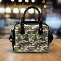 Load image into Gallery viewer, Designs by MyUtopia Shout Out:Army Mom Camouflage Faux Leather Handbag with Shoulder Strap
