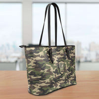 Load image into Gallery viewer, Designs by MyUtopia Shout Out:Army Mom Camouflage Faux Leather Totebag Purse,Large (11 x 17 x 6) / Green Camo,tote bag purse
