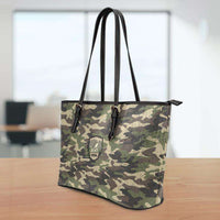 Load image into Gallery viewer, Designs by MyUtopia Shout Out:Army Mom Camouflage Faux Leather Totebag Purse
