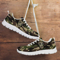 Load image into Gallery viewer, Designs by MyUtopia Shout Out:Army Mom Camouflage Running Shoes,Womens / Womens US5 (EU35) / Green Camo,Running Shoes
