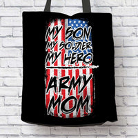 Load image into Gallery viewer, Designs by MyUtopia Shout Out:Army Mom Fabric Totebag Reusable Shopping Tote
