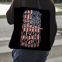Load image into Gallery viewer, Designs by MyUtopia Shout Out:Army Mom Fabric Totebag Reusable Shopping Tote
