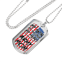 Load image into Gallery viewer, Designs by MyUtopia Shout Out:Army Mom Personalized Engravable Keepsake Dog Tag

