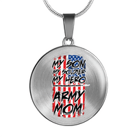 Load image into Gallery viewer, Designs by MyUtopia Shout Out:Army Mom Personalized Engravable Keepsake Necklace,Luxury Necklace (Silver) / No,Necklace
