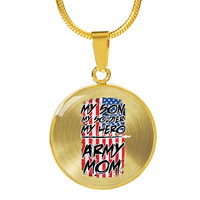 Load image into Gallery viewer, Designs by MyUtopia Shout Out:Army Mom Personalized Engravable Keepsake Necklace,Luxury Necklace (Gold) / No,Necklace
