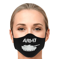 Load image into Gallery viewer, Designs by MyUtopia Shout Out:Army Tank Adjustable Ear Loops Fabric Face Mask
