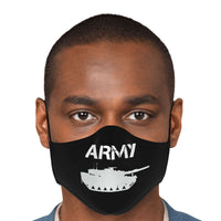 Load image into Gallery viewer, Designs by MyUtopia Shout Out:Army Tank Adjustable Ear Loops Fabric Face Mask
